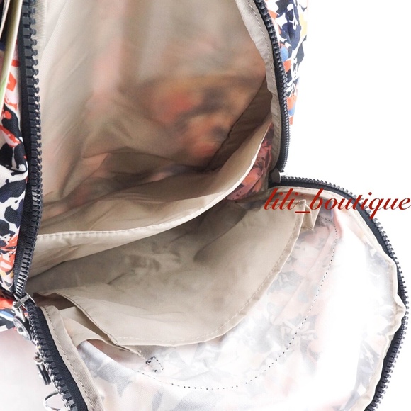 NWT Kipling BP4361 Seoul Go Backpack Laptop Travel Bag Polyester Splashy Posies - Picture 5 of 12